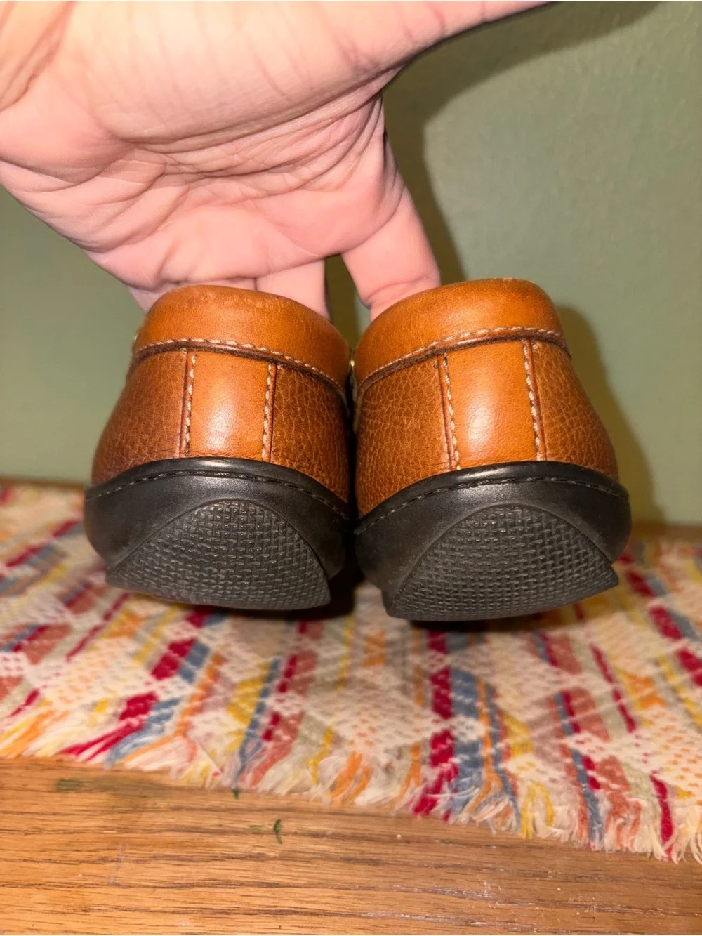 Orvis Men's Brown Leather Boat Shoes
